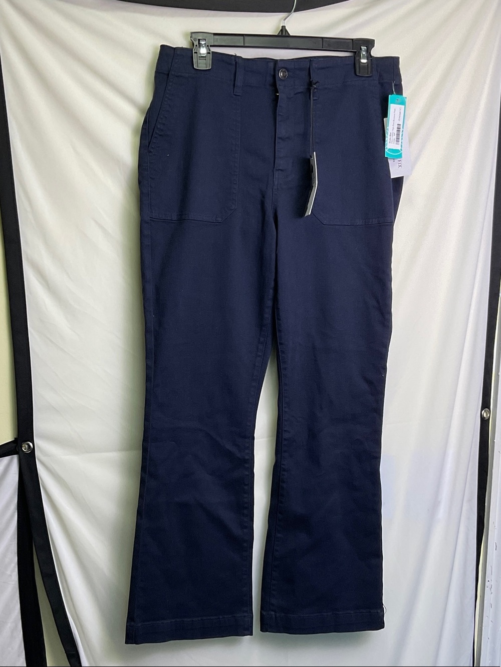 Studio Blue Stacy Utility High Rise Bootcut Pants - Indigo